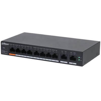 10-Port Cloud Managed Desktop Switch with 8-Port PoE