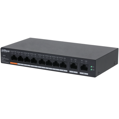 10-Port Cloud Managed Desktop Switch with 8-Port PoE